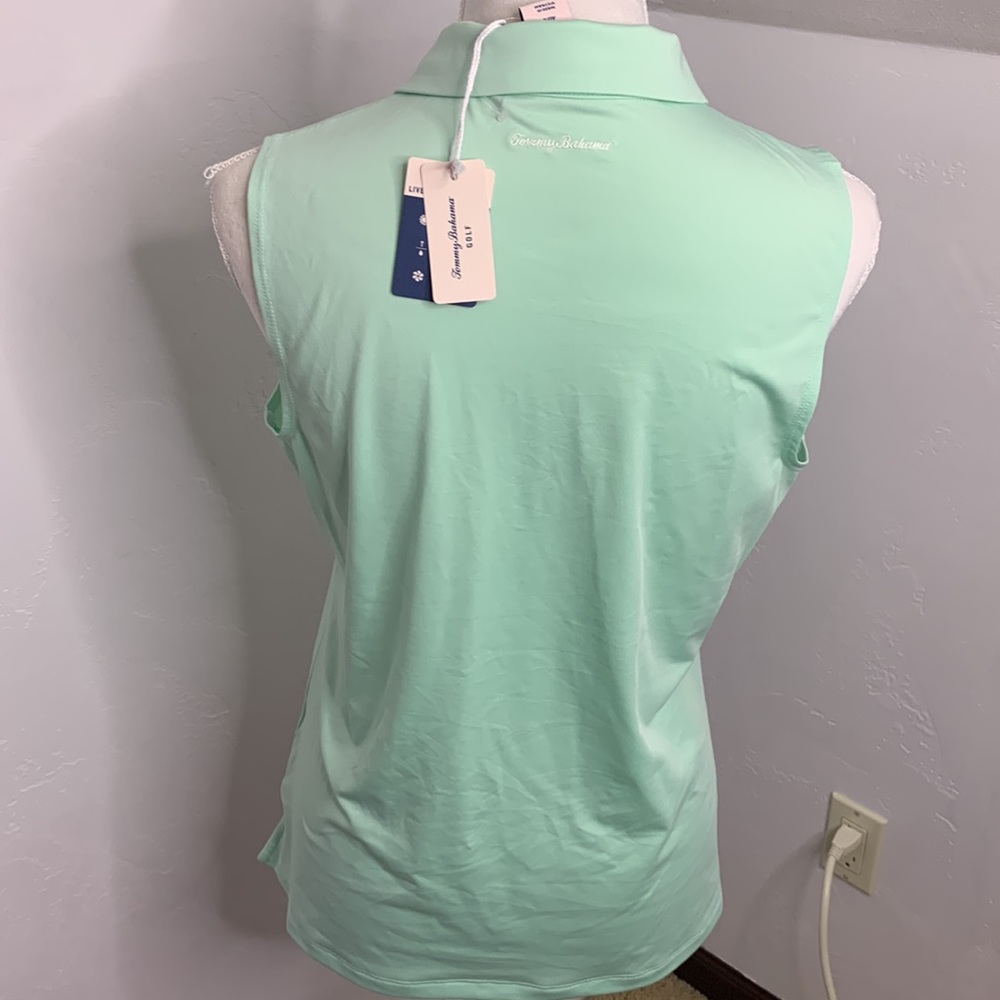 Tommy Bahama NWT Cool Green Sleeveless Golf Shirt Size L - Picture 5 of 9
